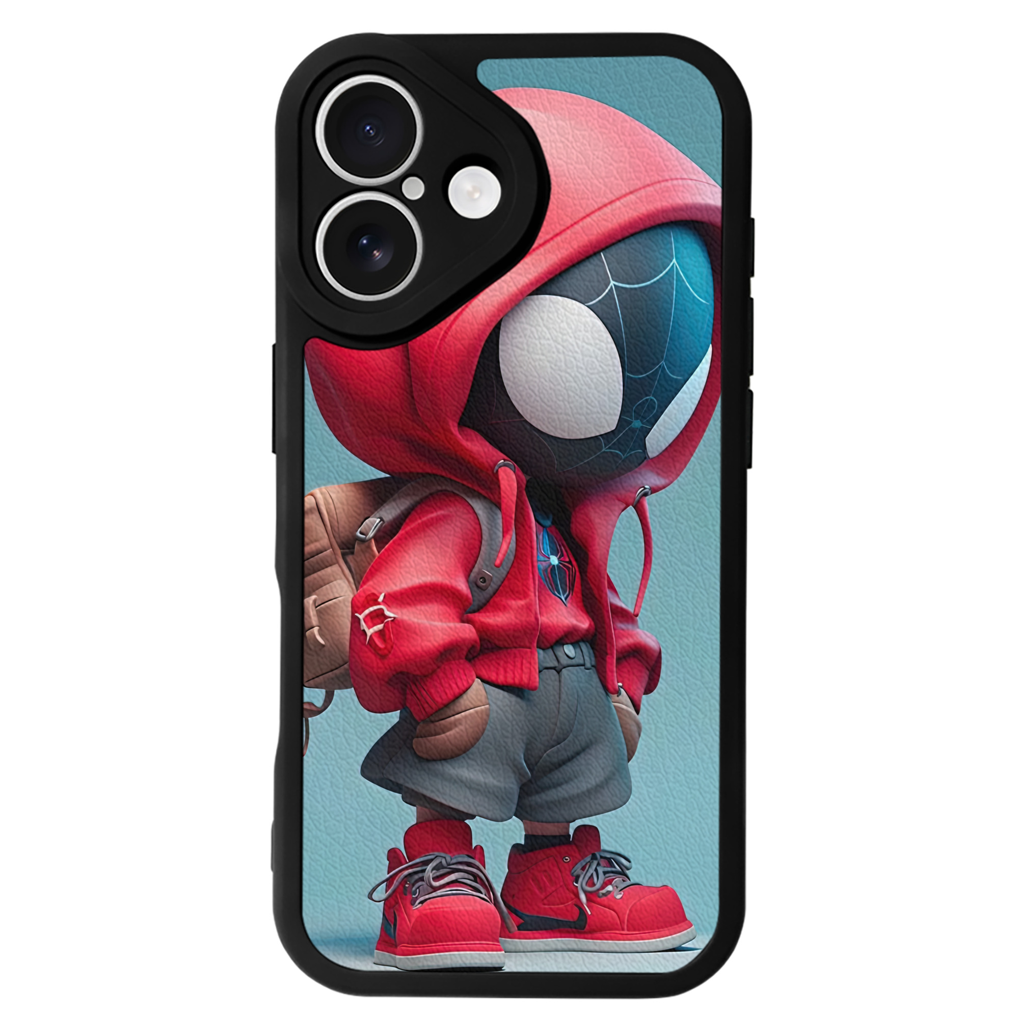 Spider Man スパイダーマン 【iPhone 16シリーズ対応】シリコンスマホケース（レザー調） 材質：シリコン